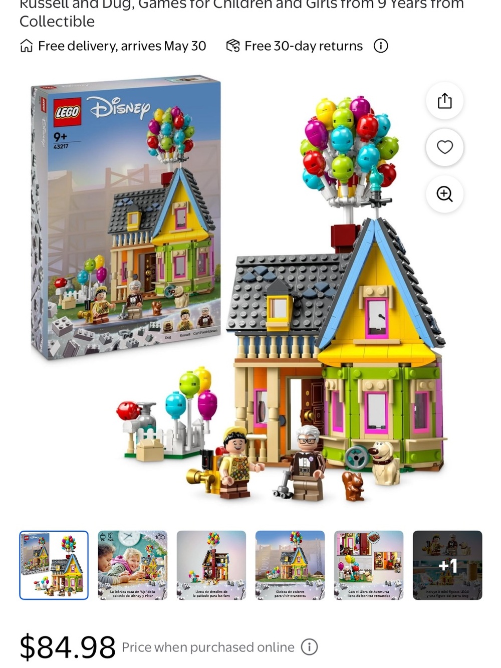 NWT LEGOS Lego Disney And Pixar “Up” House #43217